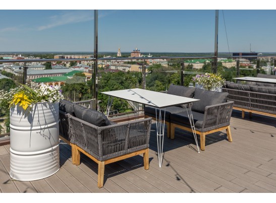 "Руссо" обеденный стол из HPL 150х80см, цвет молочный в Кургане