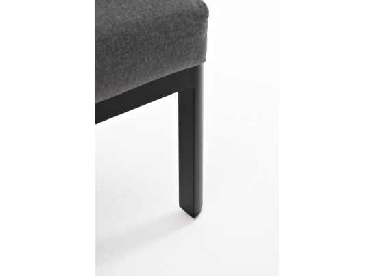 "Сан Ремо" диван 2-местный плетеный из роупа, каркас алюминий темно-серый, роуп серый, ткань серая в Кургане