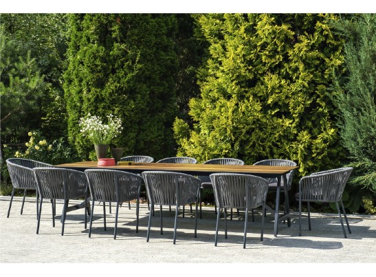 "Санта-Фе" обеденная группа на 10 персон, стол HPL, плоский роуп в Кургане