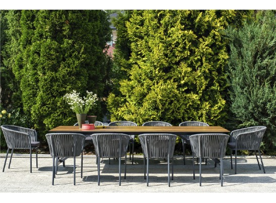 "Санта-Фе" обеденная группа на 10 персон, стол HPL, плоский роуп в Кургане