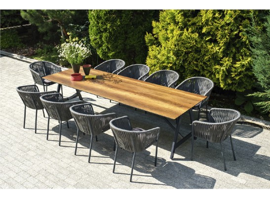 "Санта-Фе" обеденная группа на 10 персон, стол HPL, плоский роуп в Кургане