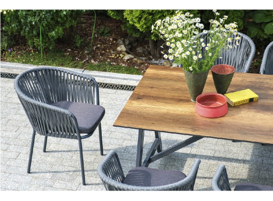 "Санта-Фе" обеденная группа на 10 персон, стол HPL, плоский роуп в Кургане