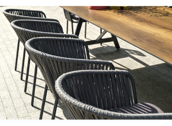 "Санта-Фе" обеденная группа на 10 персон, стол HPL, плоский роуп в Кургане