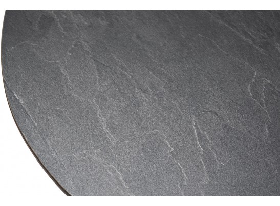 "Сантьяго" журнальный стол из HPL круглый Ø40 H55, каркас из стали темно-серый (RAL 7024), цвет столешницы "серый гранит" в Кургане