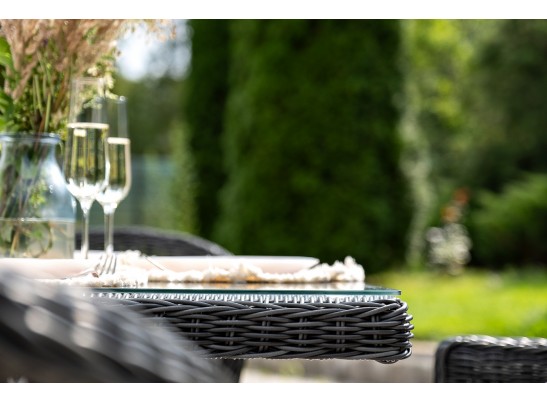 "Сицилия" обеденная группа плетеная, цвет графит в Кургане