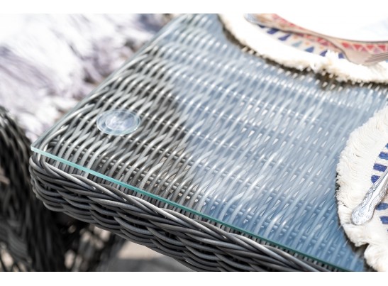 "Сицилия" обеденная группа плетеная, цвет графит в Кургане