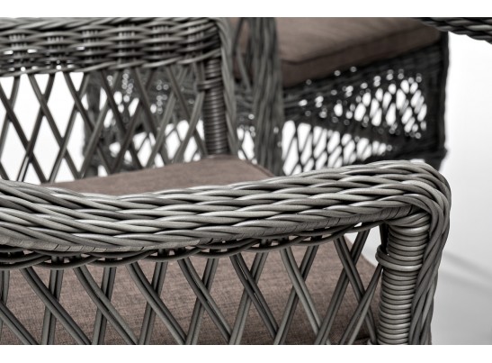 "Сицилия" обеденная группа плетеная, цвет графит в Кургане