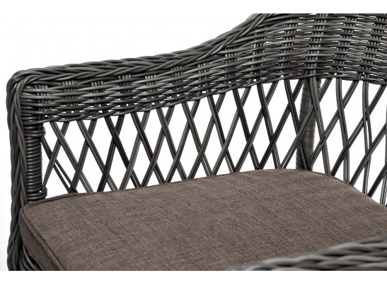 "Сицилия" обеденная группа плетеная, цвет графит в Кургане