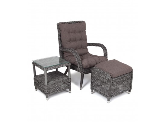 "Толедо" лаунж-зона из искусственного ротанга, цвет графит в Кургане