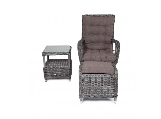 "Толедо" лаунж-зона из искусственного ротанга, цвет графит в Кургане