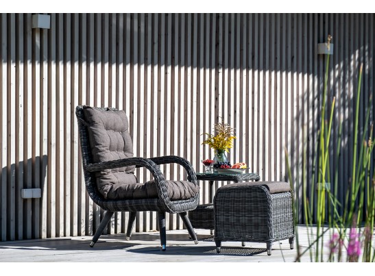 "Толедо" кресло плетеное с подушками, цвет графит в Кургане