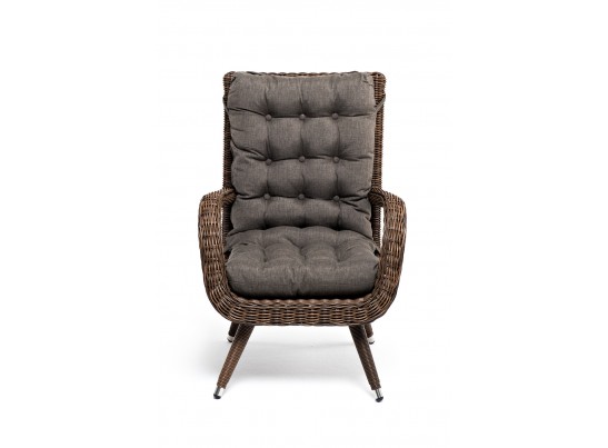 "Толедо" кресло плетеное с подушками, цвет коричневый в Кургане