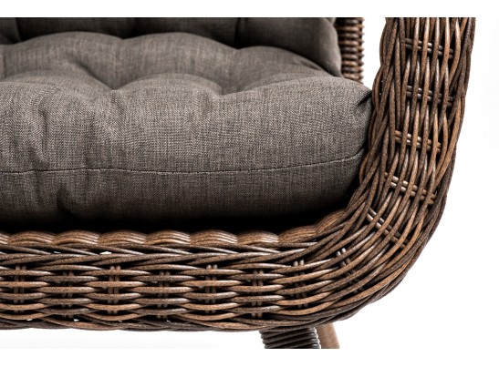"Толедо" кресло плетеное с подушками, цвет коричневый в Кургане