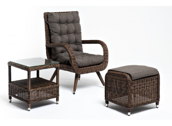 "Толедо" лаунж-зона из искусственного ротанга, цвет коричневый в Кургане