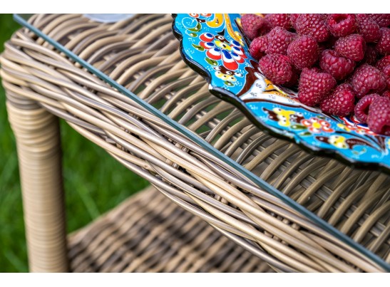 "Толедо" лаунж-зона из искусственного ротанга, цвет соломенный в Кургане