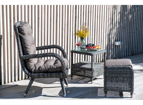 "Толедо" пуф плетеный, цвет графит в Кургане