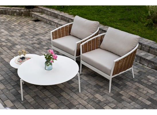 "Тоскана" лаунж-зона из искусственного ротанга, цвет соломенный в Кургане