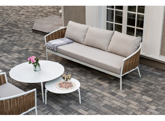 "Тоскана" лаунж-зона из искусственного ротанга, цвет соломенный в Кургане