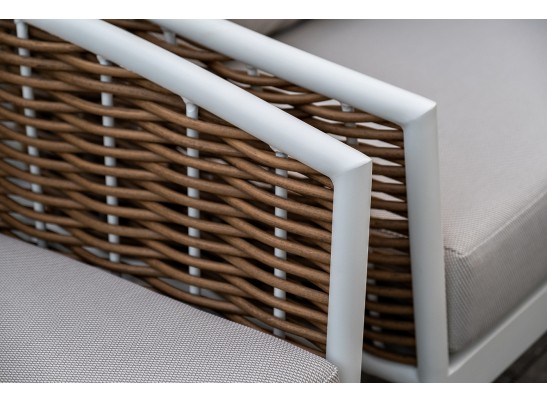 "Тоскана" лаунж-зона из искусственного ротанга, цвет соломенный в Кургане