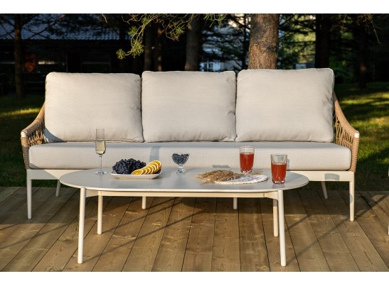 "Венеция" лаунж-зона из искусственного ротанга, цвет соломенный в Кургане