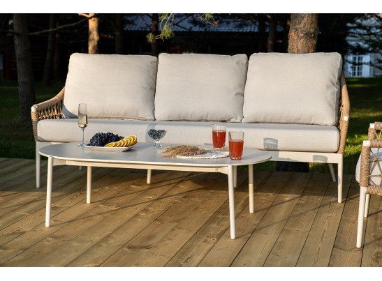 "Венеция" лаунж-зона из искусственного ротанга, цвет соломенный в Кургане