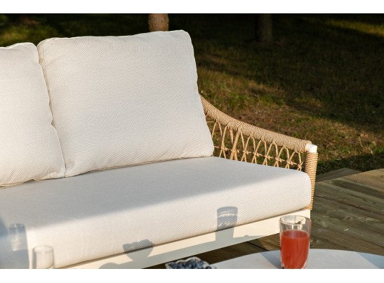 "Венеция" лаунж-зона из искусственного ротанга, цвет соломенный в Кургане