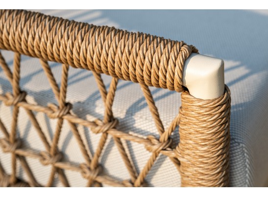 "Венеция" лаунж-зона из искусственного ротанга, цвет соломенный в Кургане