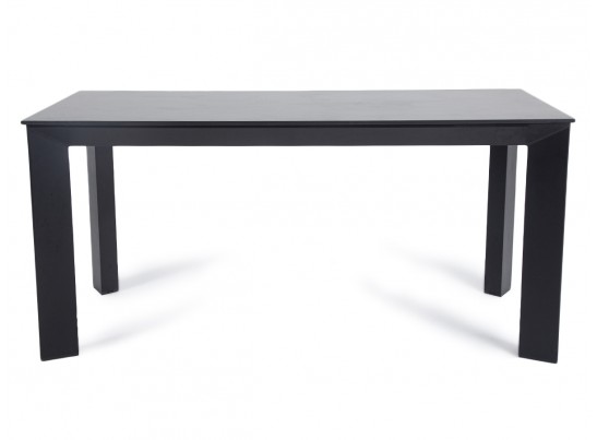 "Венето" обеденный стол из HPL 160х80см, цвет "серый гранит", каркас черный в Кургане