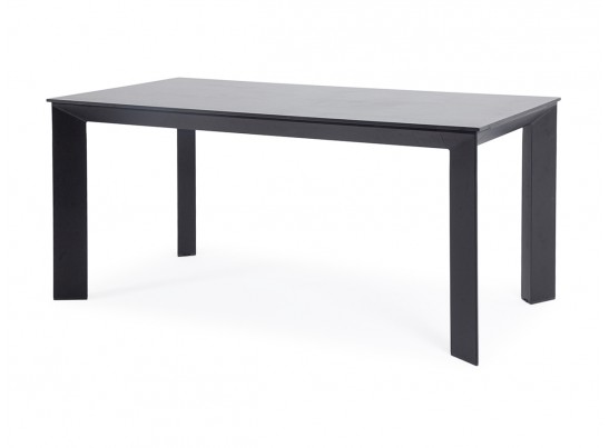 "Венето" обеденный стол из HPL 180х90см, цвет "серый гранит", каркас черный в Кургане