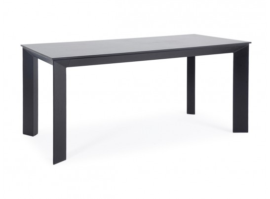 "Венето" обеденный стол из HPL 140х80см, цвет "серый гранит", каркас черный в Кургане