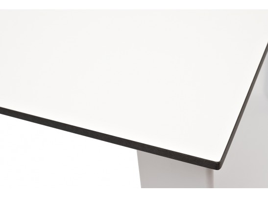 "Венето" обеденный стол из HPL 90х90см, цвет молочный, каркас белый в Кургане