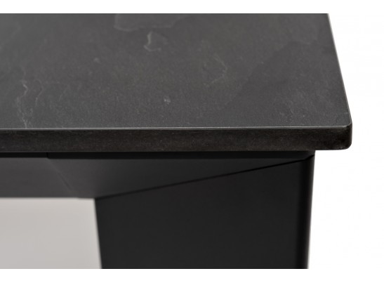 "Венето" обеденный стол из HPL 90х90см, цвет "серый гранит", каркас черный в Кургане