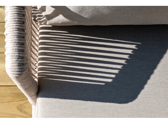 "Верона" лаунж-зона 5-местная плетеная из роупа (веревки), каркас алюминиевый белый, роуп бежевый в Кургане