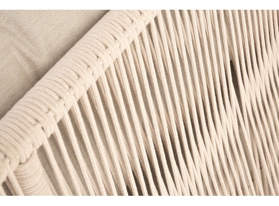 "Верона" лаунж-зона 5-местная плетеная из роупа (веревки), каркас алюминиевый белый, роуп бежевый в Кургане