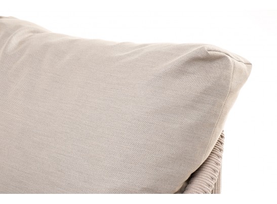 "Верона" лаунж-зона 5-местная плетеная из роупа (веревки), каркас алюминиевый белый, роуп бежевый в Кургане