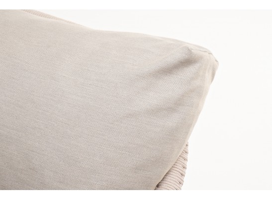 "Верона" лаунж-зона 5-местная плетеная из роупа (веревки), каркас алюминиевый белый, роуп бежевый в Кургане