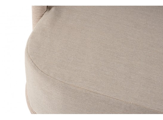 "Верона" лаунж-зона 5-местная плетеная из роупа (веревки), каркас алюминиевый белый, роуп бежевый в Кургане