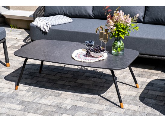 "Верона" лаунж-зона 5-местная плетеная из роупа (веревки), каркас алюминиевый темно-серый, роуп темно-серый в Кургане