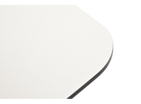 "Верона" журнальный стол из HPL 120х65, H40, каркас белый муар, цвет столешницы "молочный" в Кургане