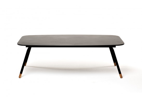 "Верона" журнальный стол из HPL 120х65, H40, каркас черный муар, цвет столешницы "серый гранит" в Кургане