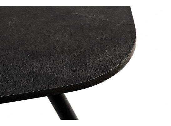 "Верона" журнальный стол из HPL 120х65, H40, каркас черный муар, цвет столешницы "серый гранит" в Кургане