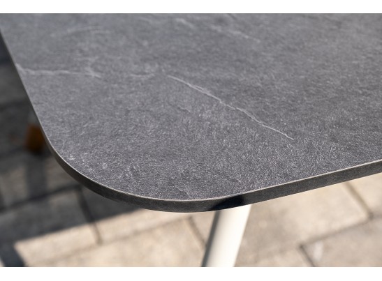 "Верона" журнальный стол из HPL 120х65, H40, каркас светло-серый (RAL 7035) муар, цвет столешницы "серый гранит" в Кургане