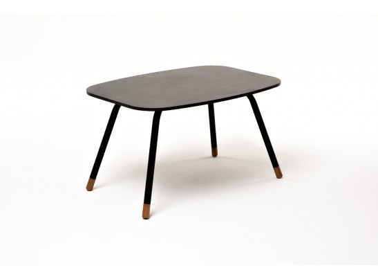 "Верона" журнальный столик из HPL 70х50, H40, каркас черный муар, цвет столешницы "серый гранит" в Кургане