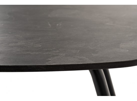 "Верона" журнальный столик из HPL 70х50, H40, каркас черный муар, цвет столешницы "серый гранит" в Кургане