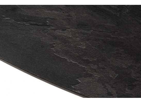 "Верона" журнальный столик из HPL 70х50, H40, каркас черный муар, цвет столешницы "серый гранит" в Кургане