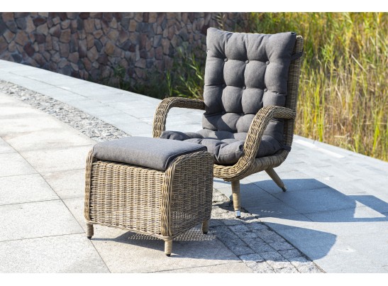 "Толедо" кресло плетеное с подушками, цвет соломенный в Кургане