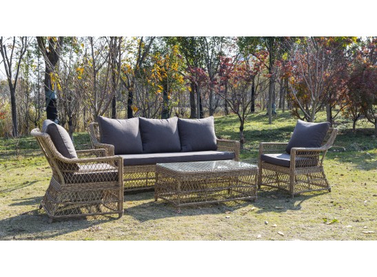 "Гранд Латте" стол журнальный из искусственного ротанга, цвет соломенный в Кургане