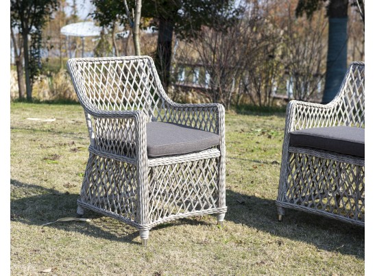 "Латте" плетеное кресло из искусственного ротанга, цвет бежевый в Кургане