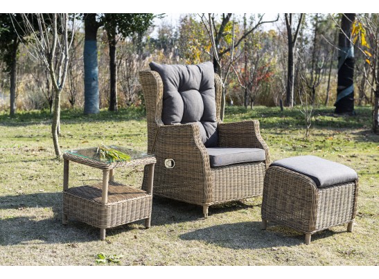 "Форио" столик кофейный из искусственного ротанга, цвет соломенный в Кургане