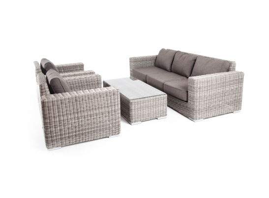 "Боно" лаунж-зона из искусственного ротанга, цвет серый в Кургане